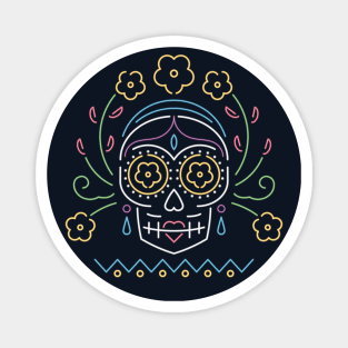 Mexican Jarabe Tapio Skull Magnet